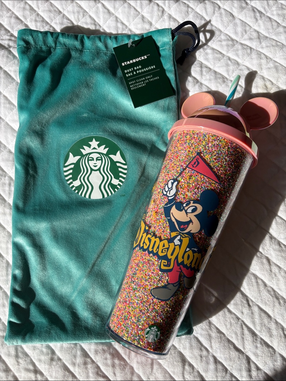 Disney x Starbucks Limited Edition 70th Celebration Tumbler with dust bag